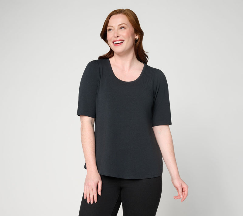 Ree by The Pioneer Woman Essentials Elbow Sleeve Knit Tunic Top — View 5