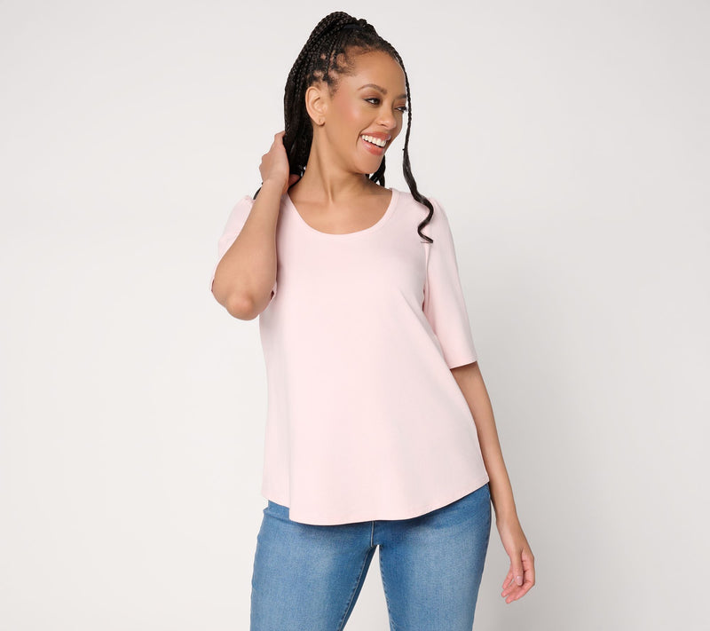 Ree by The Pioneer Woman Essentials Elbow Sleeve Knit Tunic Top — View 7