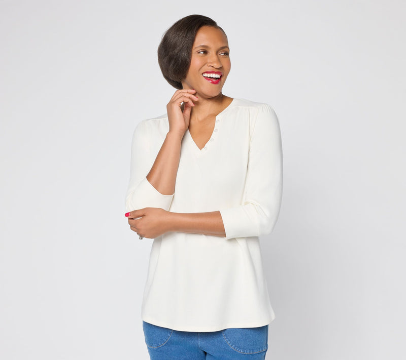 Ree by the Pioneer Woman Essentials 3/4 Length Sleeve Knit Tunic Top — View 7