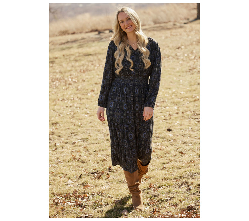Ree by the Pioneer Woman Regular Split Neck Midi Dress — View 8