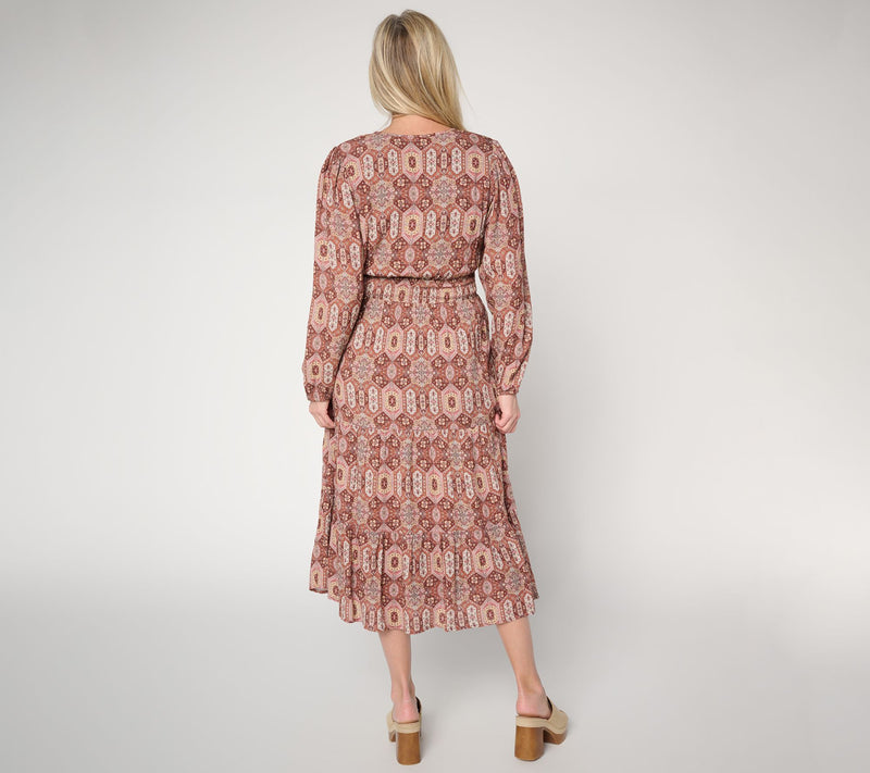 Ree by the Pioneer Woman Regular Split Neck Midi Dress — View 4