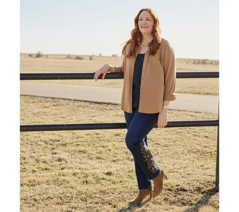 Ree by the Pioneer Woman Pet Embroidered Straight Leg Jeans — View 11