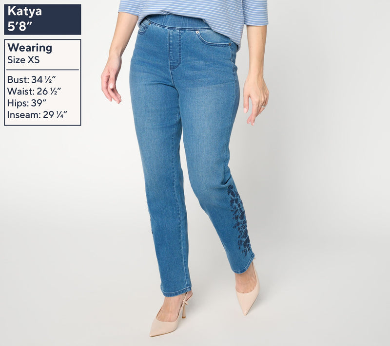 Ree by the Pioneer Woman TallEmbroidered Straight Leg Jeans — View 7