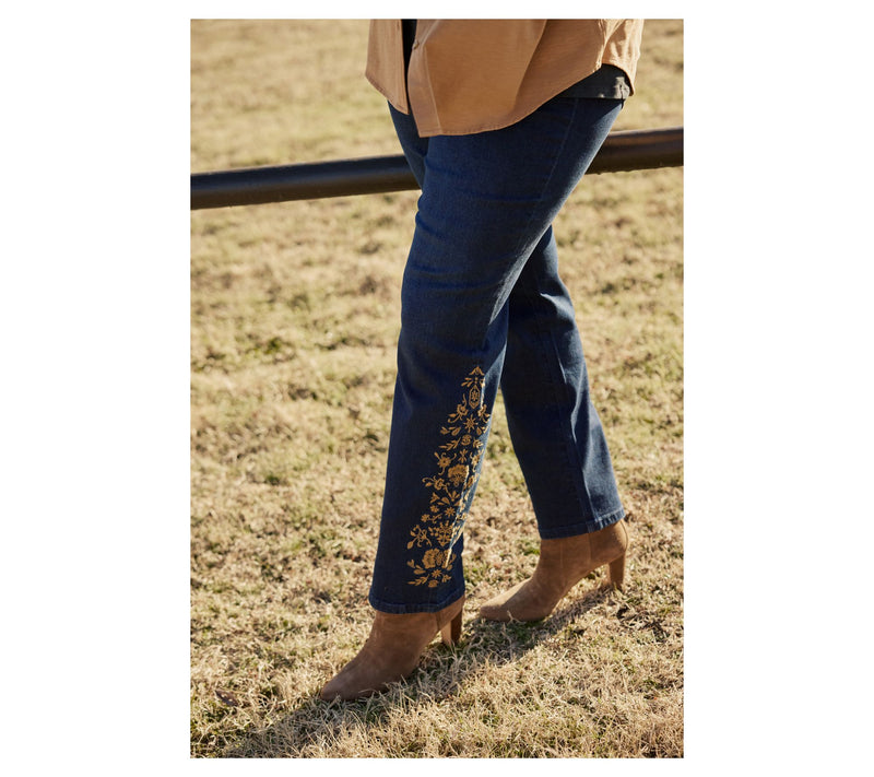 Ree by the Pioneer Woman TallEmbroidered Straight Leg Jeans — View 12