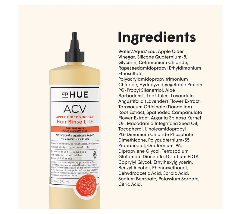dpHUE ACV Hair Rinse Lite Shampoo Alternative 20 oz — View 3