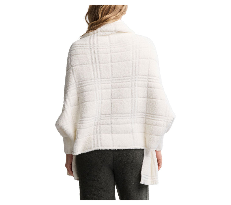 Barefoot Dreams CozyChic Cotton Tonal Plaid Blanket Wrap — View 5