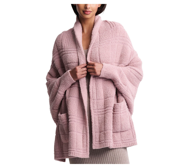 Barefoot Dreams CozyChic Cotton Tonal Plaid Blanket Wrap — View 13