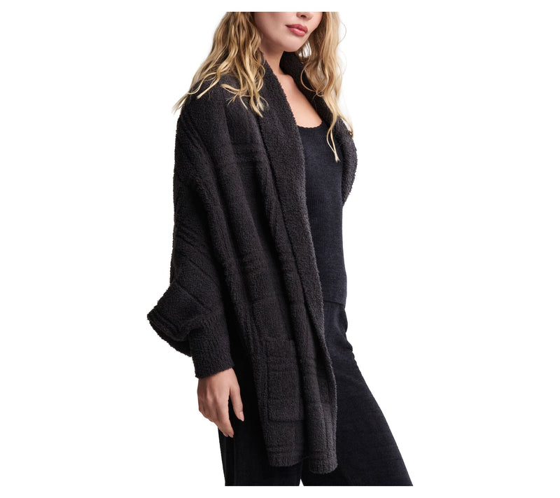 Barefoot Dreams CozyChic Cotton Tonal Plaid Blanket Wrap — View 3