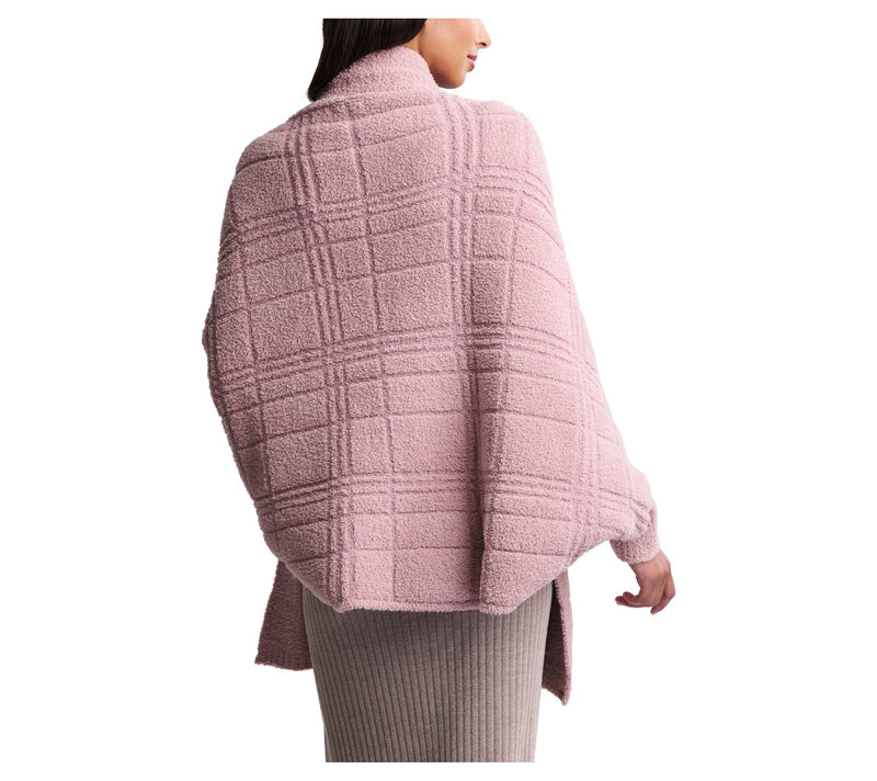 Barefoot Dreams CozyChic Cotton Tonal Plaid Blanket Wrap — View 7