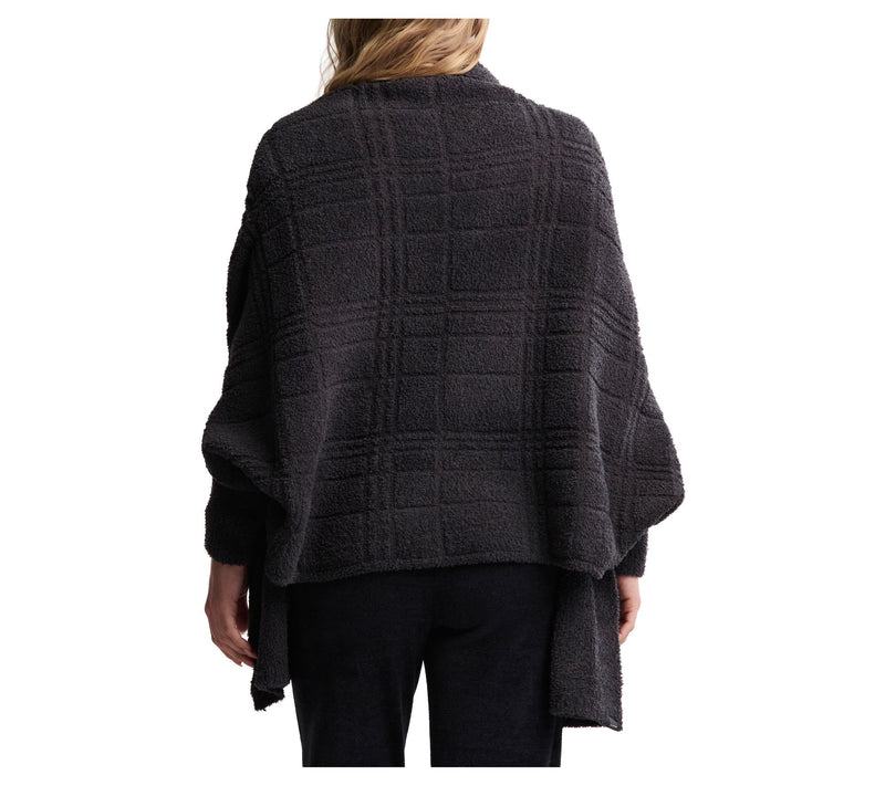 Barefoot Dreams CozyChic Cotton Tonal Plaid Blanket Wrap — View 2