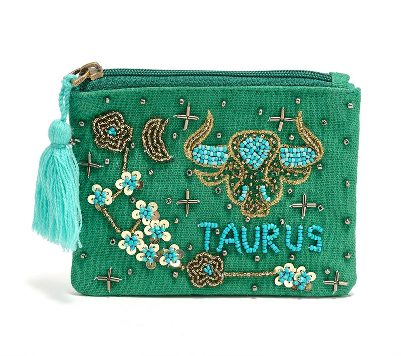 America & Beyond Canvas Embellished Zodiac Coin Pouch — View 17