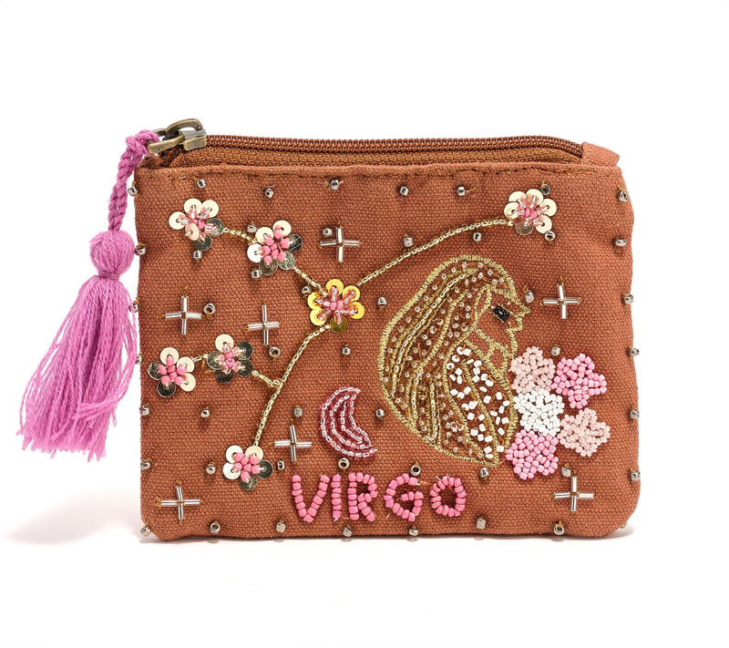 America & Beyond Canvas Embellished Zodiac Coin Pouch — View 21
