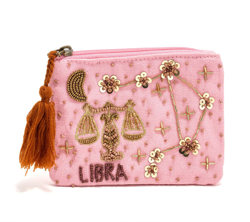 America & Beyond Canvas Embellished Zodiac Coin Pouch — View 22