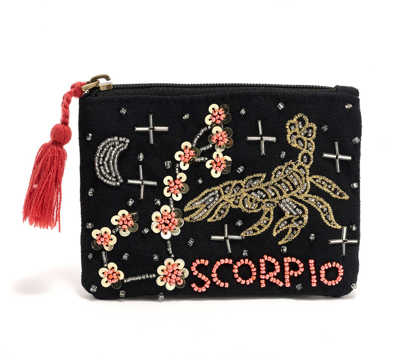 America & Beyond Canvas Embellished Zodiac Coin Pouch — View 23