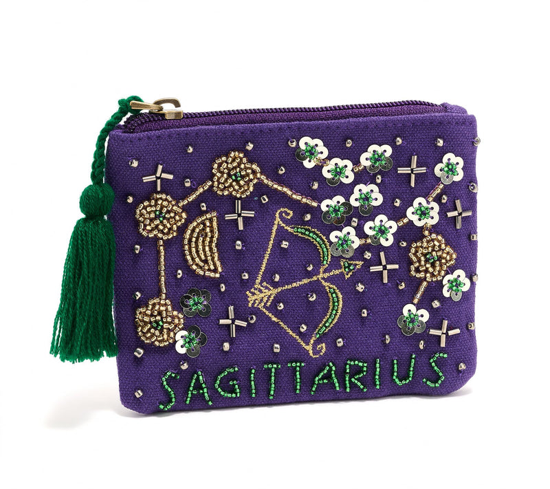 America & Beyond Canvas Embellished Zodiac Coin Pouch — View 24