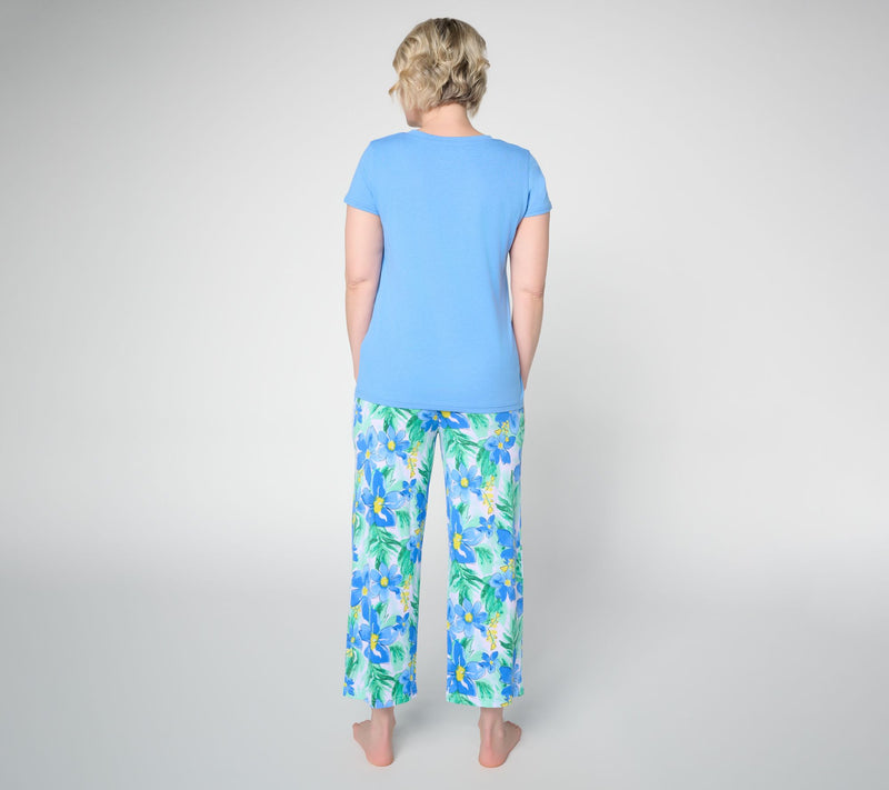Carole Hochman 2-Piece T-Shirt and Wide Leg Crop Pajama Set — View 8