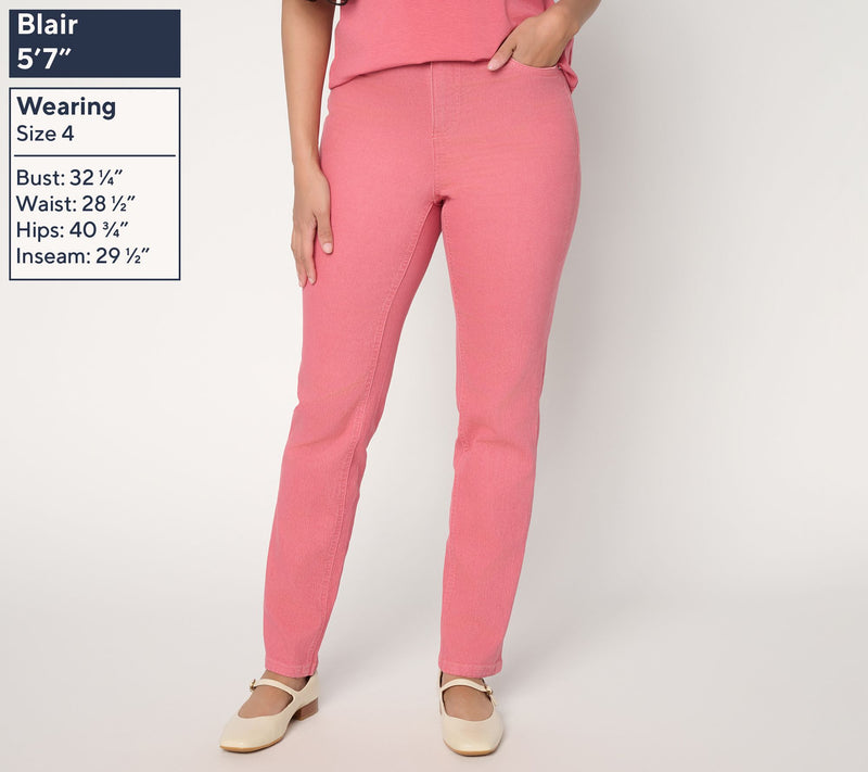 Denim & Co. Regular Classic Stretch Straight Leg Colored Jeans — View 3