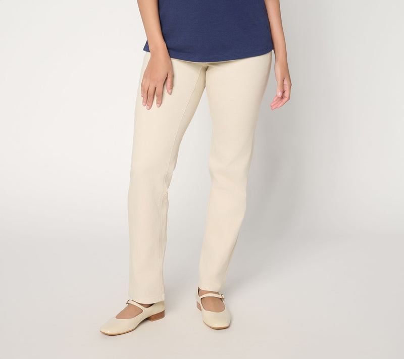 Denim & Co. Petite Classic Stretch Straight Leg Colored Jeans — View 9