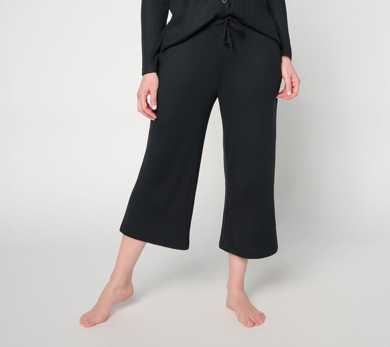 Cuddl Duds Seriously Soft Cropped Pant with Rib Waistband — View 13