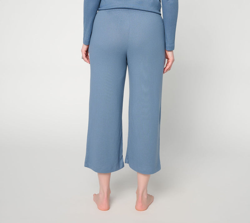 Cuddl Duds Seriously Soft Cropped Pant with Rib Waistband — View 6
