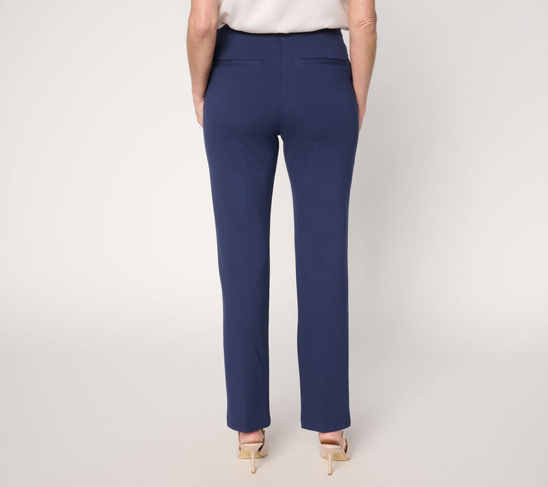 Joan Rivers Regular Hollywood Waist Full Length Ponte Pants — View 10