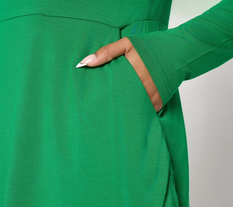 Joan Rivers Button Back Long Sleeves Tunic — View 6