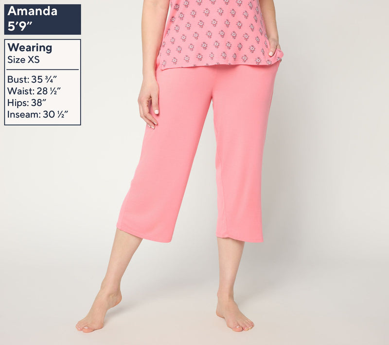Cuddl Duds Soft Stretch Cropped Pant — View 2
