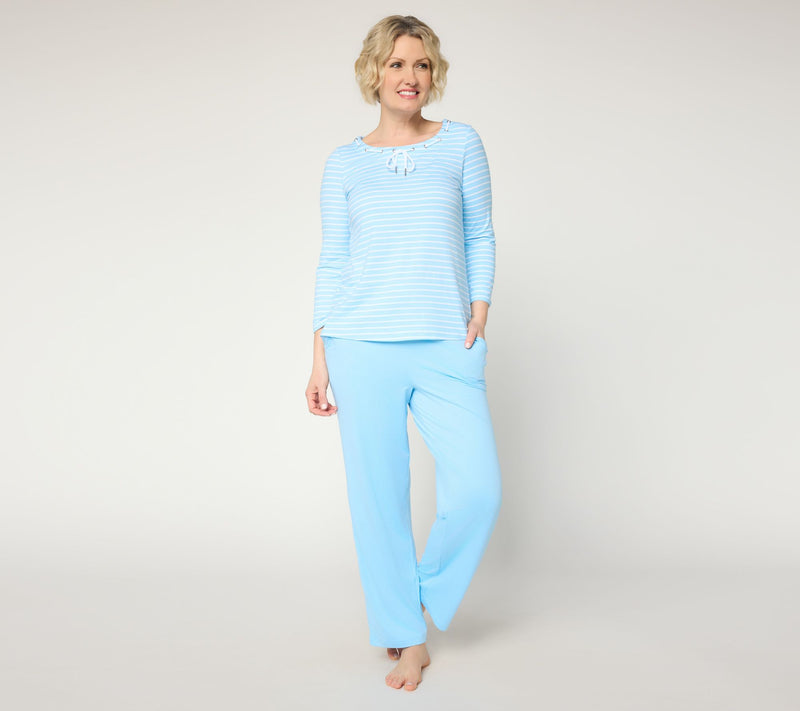Cuddl Duds Flexwear Lounge Pant with Drawcord Detail — View 11