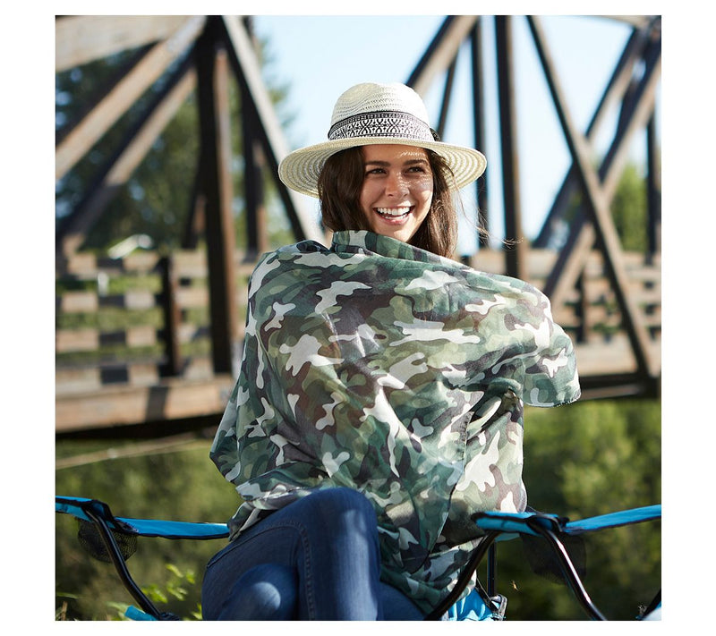 Hadley Wren Camo Insect Shield 70" x 36" Scarf — View 2