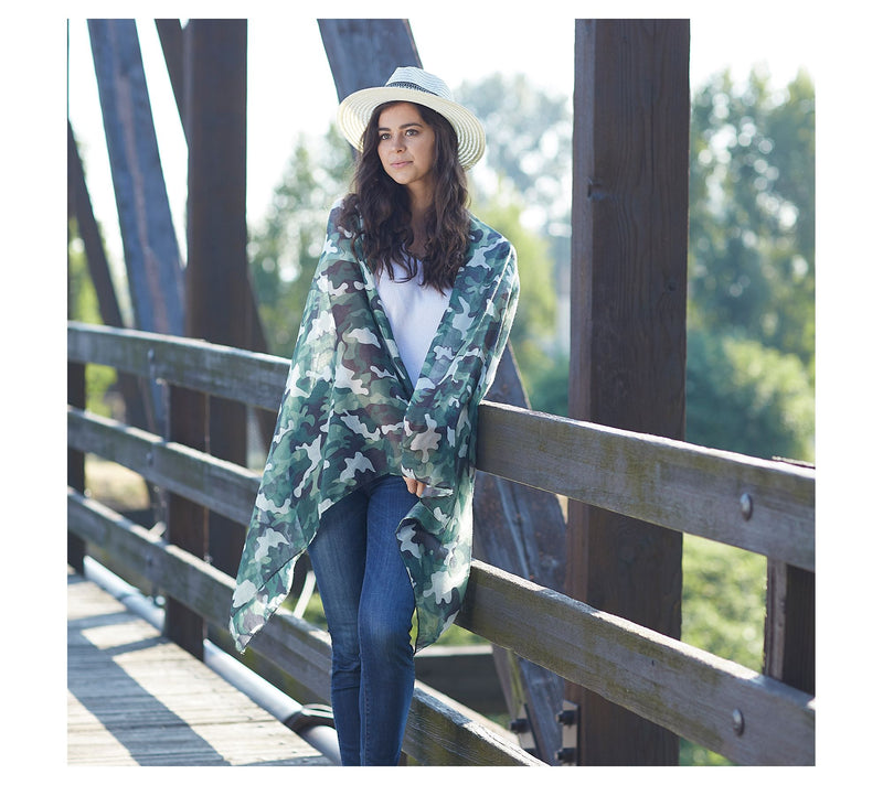 Hadley Wren Camo Insect Shield 70" x 36" Scarf — View 4
