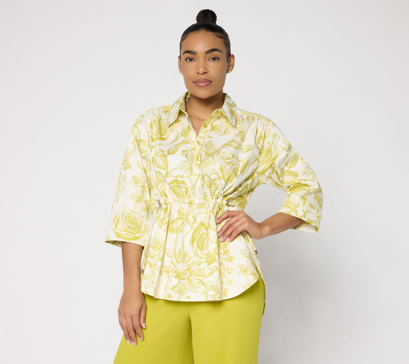 Carla Rockmore Collection Regular Cinch Waist 3/4 Slv Shirt — Main view