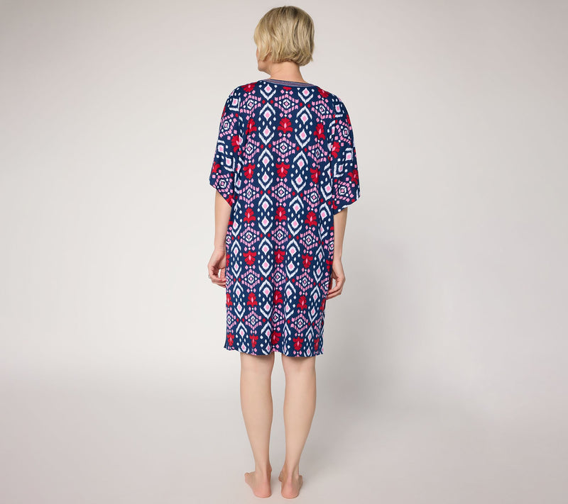 Carole Hochman Caftan with Stitch Detail Neckline — View 3