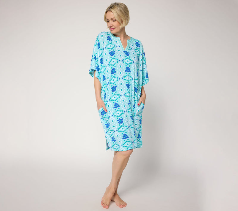 Carole Hochman Caftan with Stitch Detail Neckline — View 9
