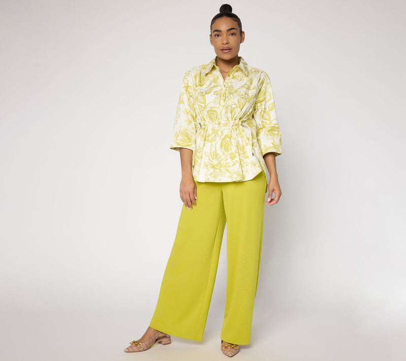 Carla Rockmore Collection Petite Cinch Waist 3/4 Slv Shirt — View 5