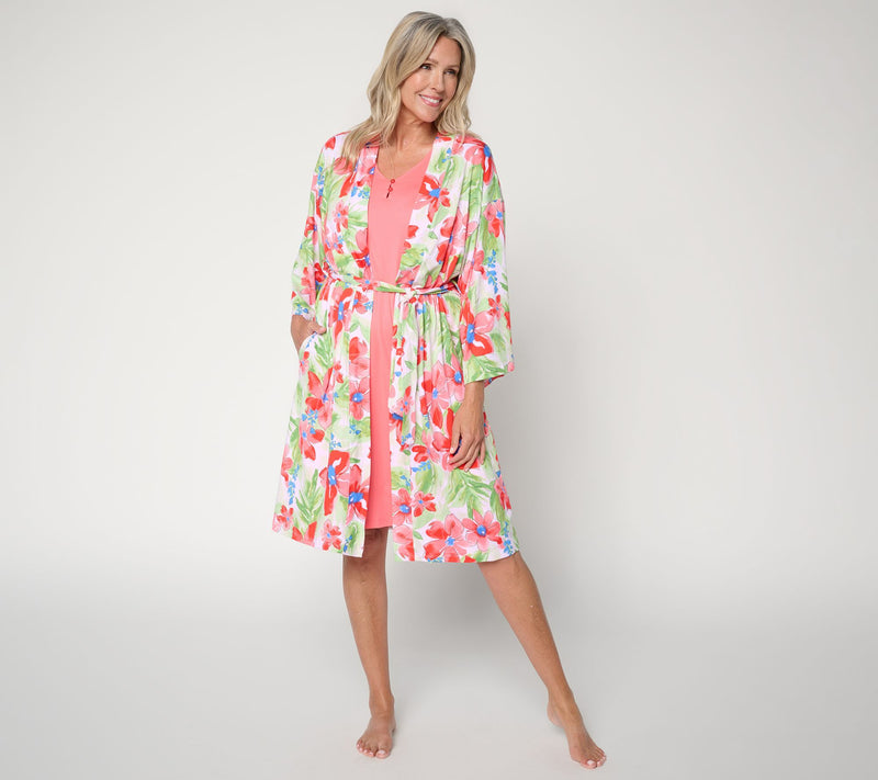 Carole Hochman Henley Gown and Fluttr Robe Travel Set — Main view