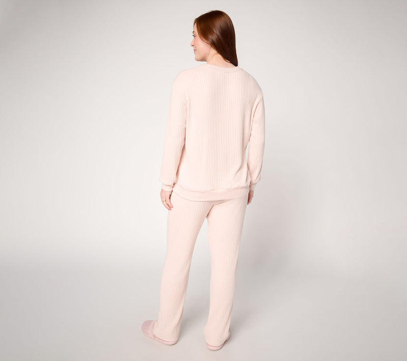 Berkshire Homewear Contrast Stitch Pullover and Pant Set — View 4