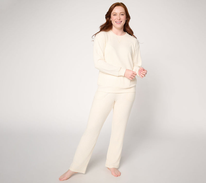 Berkshire Homewear Contrast Stitch Pullover and Pant Set — View 13