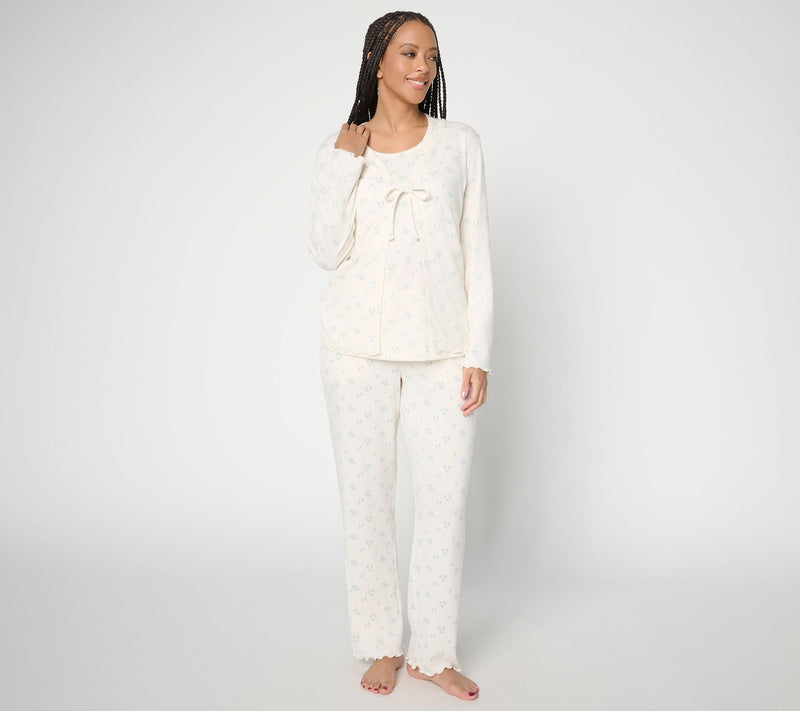 Berkshire Homewear Printed Pointelle 3 Pc Lounge Set — View 11