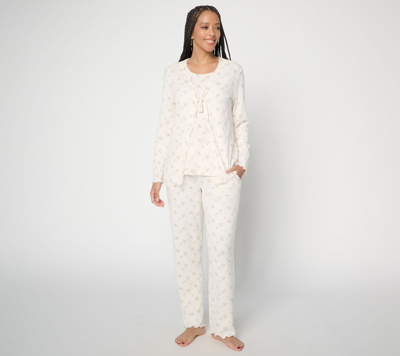 Berkshire Homewear Printed Pointelle 3 Pc Lounge Set — View 12