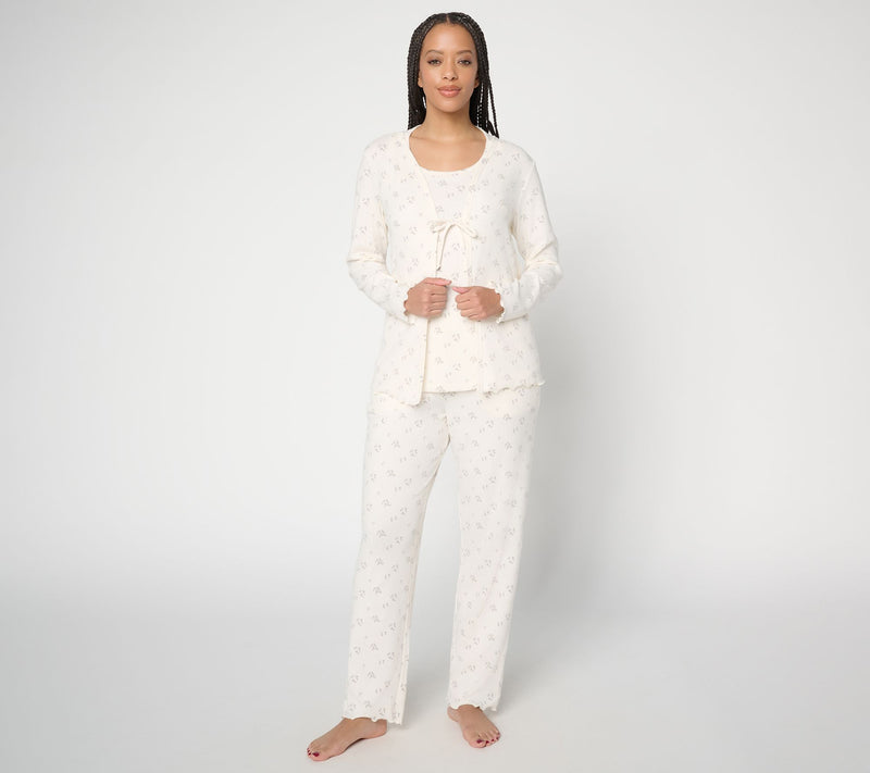 Berkshire Homewear Printed Pointelle 3 Pc Lounge Set — View 14