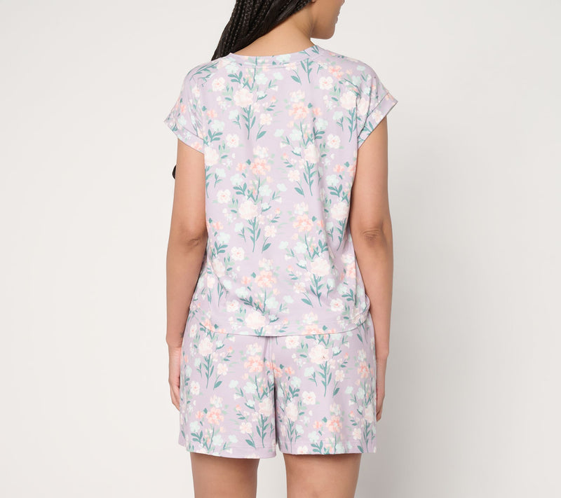 Berkshire Homewear Silky Smooth Short Sleeve & Short Lounge Set — View 4