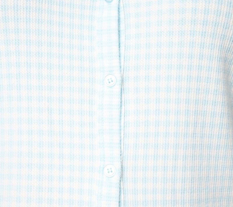 Berkshire Homewear Gingham Waffle Short Sleeve and Capri Set — View 6