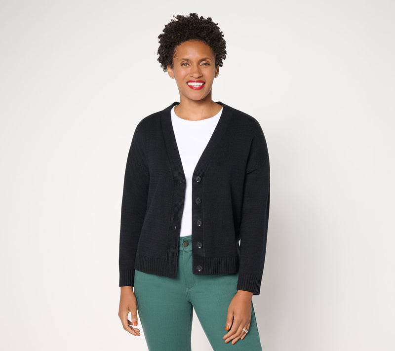 Peace Love World Braid Trim Circle Hem Cardigan — View 12