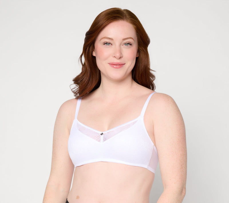 Breezies Fan Lace Unlined Wirefree Bra — View 7