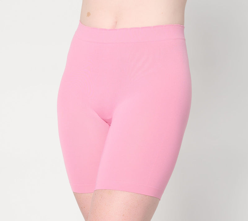 Breezies Seamless Comfort Long Leg Panty with Scallop 3 Pack — View 2