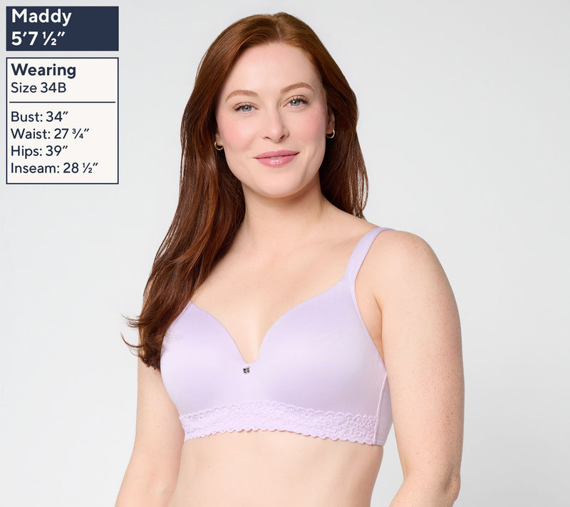 Breezies Lace Touch Underwire T-Shirt Bra — View 2