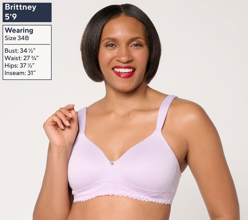 Breezies Lace Touch Wirefree T-Shirt Bra — View 8