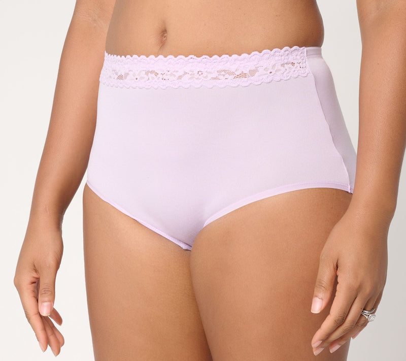 Breezies Lace Touch Full Brief Panty Set of 3 — Main view