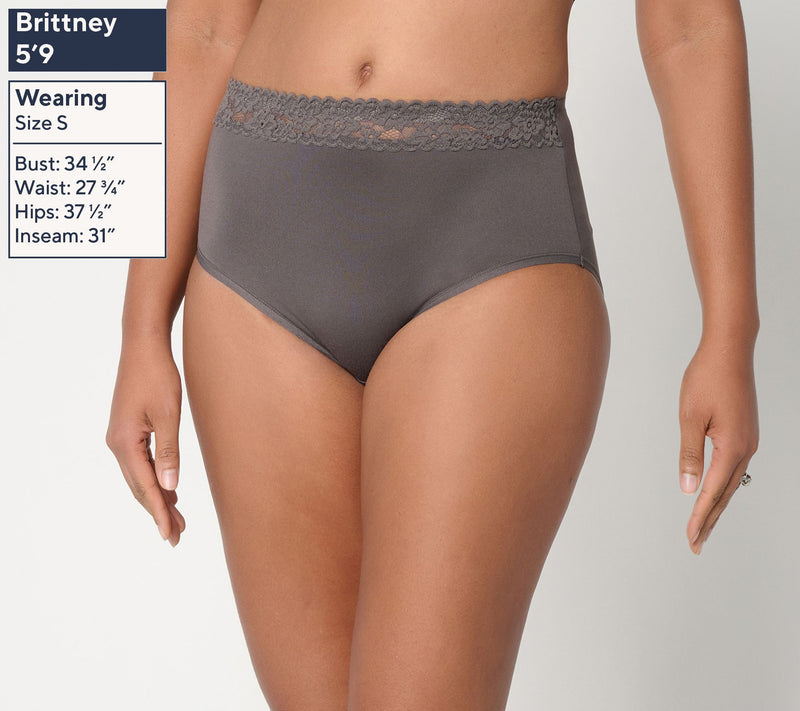 Breezies Lace Touch Hi-Cut Panty Set of 3 — View 4
