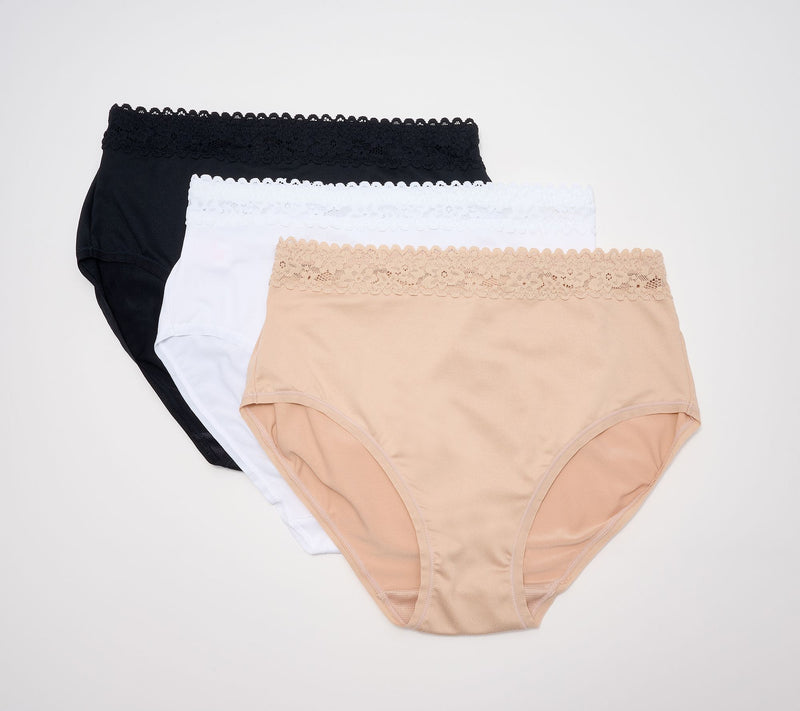 Breezies Lace Touch Hi-Cut Panty Set of 3 — View 9